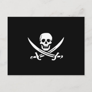 Piratenflagge Postkarte