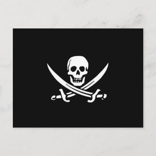 Piratenflagge Postkarte (Vorderseite)