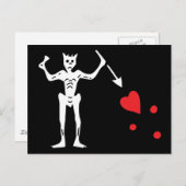 Piratenflagge Postkarte (Vorne/Hinten)