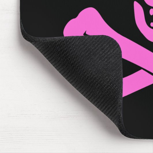 Piratenflagge-Rosa Mousepad (Ecke)