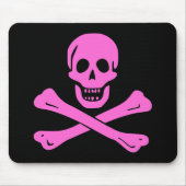 Piratenflagge-Rosa Mousepad (Vorne)