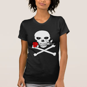 Piratenflagge (Rose)Ladys Dark T - Shirt