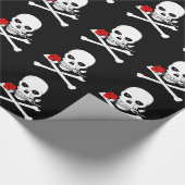 Piratenflagge (Rose) Packpapier (Ecke)