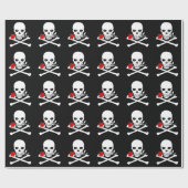 Piratenflagge (Rose) Packpapier (Flach)