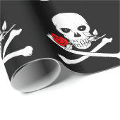 Piratenflagge (Rose) Packpapier (Rolleneckpunkt)
