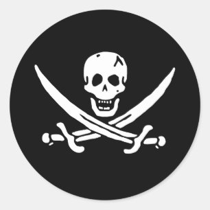 Piratenflagge Runder Aufkleber