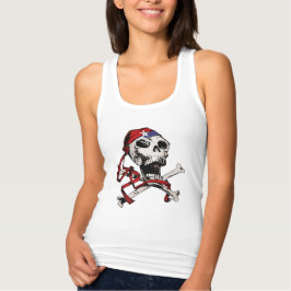 Piratenflagge Schädel und Kreuzknochen Tank Top