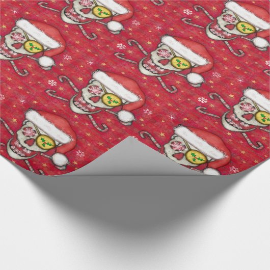 Piratenflagge-Schädel-Weihnachtsverpackungs-Papier Geschenkpapier (Ecke)