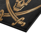 Piratenflagge Schneidebrett (Ecke)