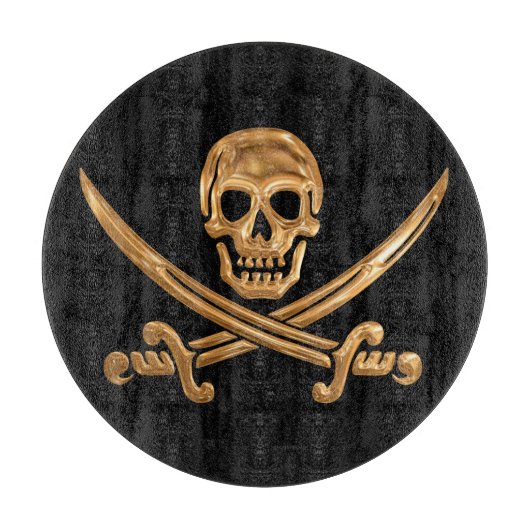 Piratenflagge Schneidebrett (Vorderseite)