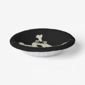 Piratenflagge - Schwarzer Papierkorb und Kreuzbein Pappteller (Gewinkelt)