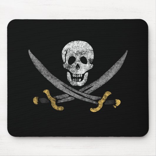 Piratenflagge "Skull and Schwerter" Mousepad (Vorne)