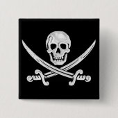 Piratenflagge Skull Button (Vorderseite)