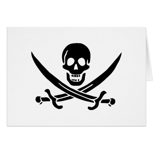 Piratenflagge Skull Crossed Schwerter (Vorderseite (Horizontal))