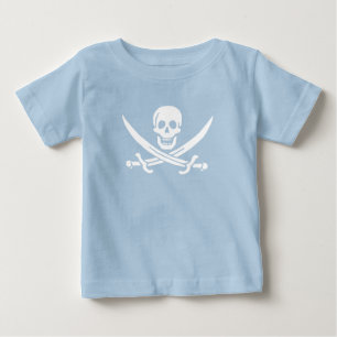 Piratenflagge Skull Crossed Schwerter Baby T-shirt