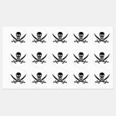 Piratenflagge Skull Crossed Schwerter Etiketten (Blatt)