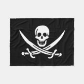 Piratenflagge Skull Crossed Schwerter Fleecedecke (Vorderseite (Horizontal))