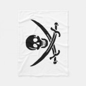 Piratenflagge Skull Crossed Schwerter Fleecedecke (Vorderseite)