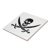 Piratenflagge Skull Crossed Schwerter Fliese (Seite)