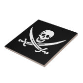 Piratenflagge Skull Crossed Schwerter Fliese (Seite)