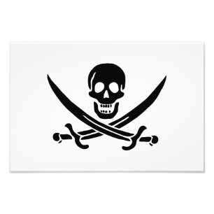 Piratenflagge Skull Crossed Schwerter Fotodruck