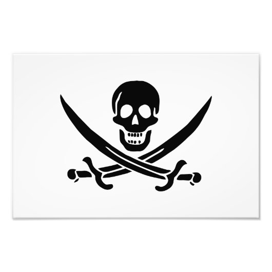 Piratenflagge Skull Crossed Schwerter Fotodruck (Vorne)