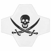 Piratenflagge Skull Crossed Schwerter Fußball (Flach)
