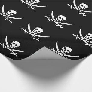 Piratenflagge Skull Crossed Schwerter Geschenkpapier