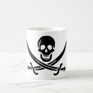 Piratenflagge Skull Crossed Schwerter Kaffeetasse