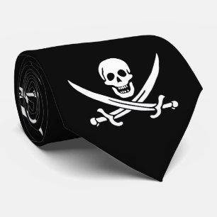 Piratenflagge Skull Crossed Schwerter Krawatte