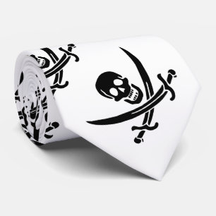 Piratenflagge Skull Crossed Schwerter Krawatte