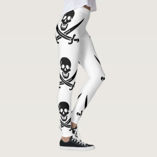 Piratenflagge Skull Crossed Schwerter Leggings