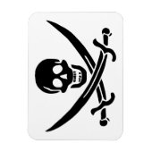 Piratenflagge Skull Crossed Schwerter Magnet (Vertikal)