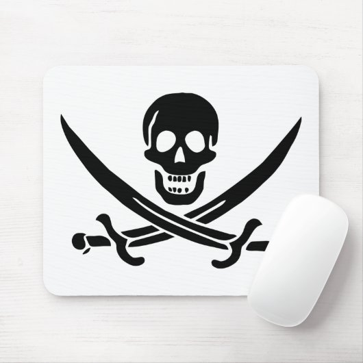 Piratenflagge Skull Crossed Schwerter Mousepad (Mit Mouse)