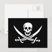 Piratenflagge Skull Crossed Schwerter Postkarte (Vorne/Hinten)