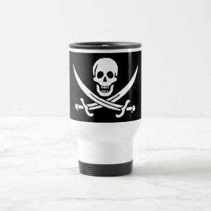 Piratenflagge Skull Crossed Schwerter Reisebecher