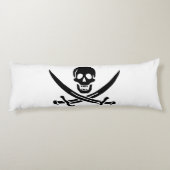 Piratenflagge Skull Crossed Schwerter Seitenschläferkissen (Rückseite)