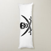 Piratenflagge Skull Crossed Schwerter Seitenschläferkissen (Rückseite (Vertikal))