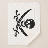 Piratenflagge Skull Crossed Schwerter Sherpadecke (Vorderseite)