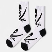 Piratenflagge Skull Crossed Schwerter Socken (Linkes Detail)