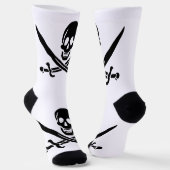 Piratenflagge Skull Crossed Schwerter Socken (Gewinkelt)