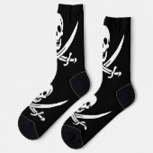 Piratenflagge Skull Crossed Schwerter Socken (Linkes Detail)