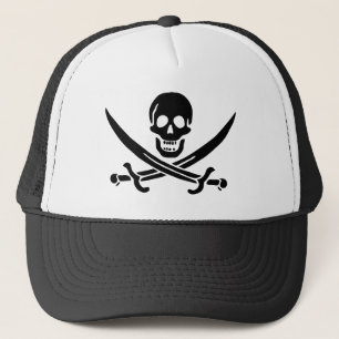 Piratenflagge Skull Crossed Schwerter Truckerkappe