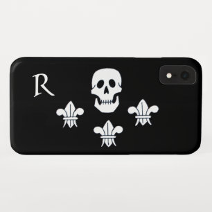 PIRATENFLAGGE SKULL, DREI LILIES FLAGMONOGRAMM Sch iPhone XR Hülle