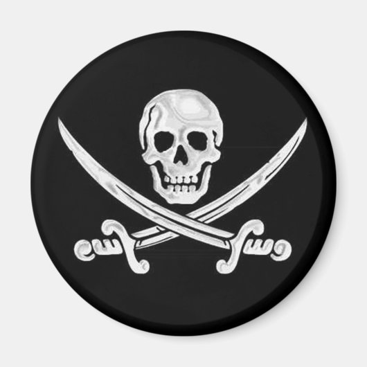 Piratenflagge Skull Magnet (Vorne)