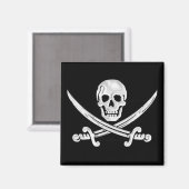 Piratenflagge Skull Magnet (Vorderseite/Rückseite)
