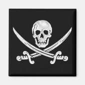 Piratenflagge Skull Magnet (Vorne)