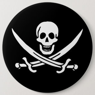 Piratenflagge Skull & Schwerter Jack Calico Button