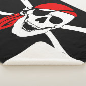 PIRATENFLAGGE SKULL und CROSS BONES Sherpadecke (3/4)