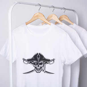 Piratenflagge Skull und Crossbones Pirate T-Shirt